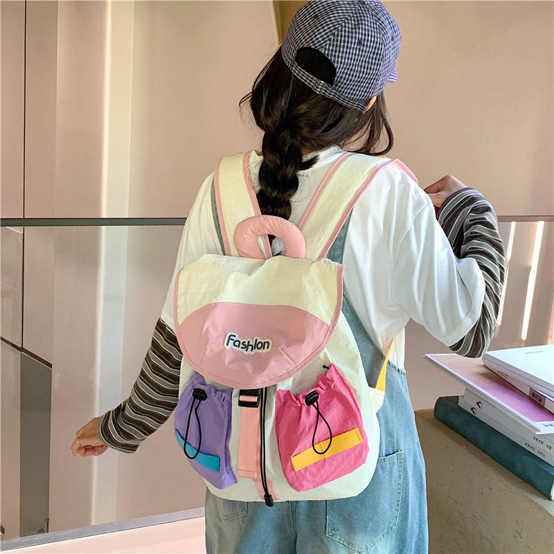 Colorful Multi-Pocket Casual Backpack LoungeYard — product view 2