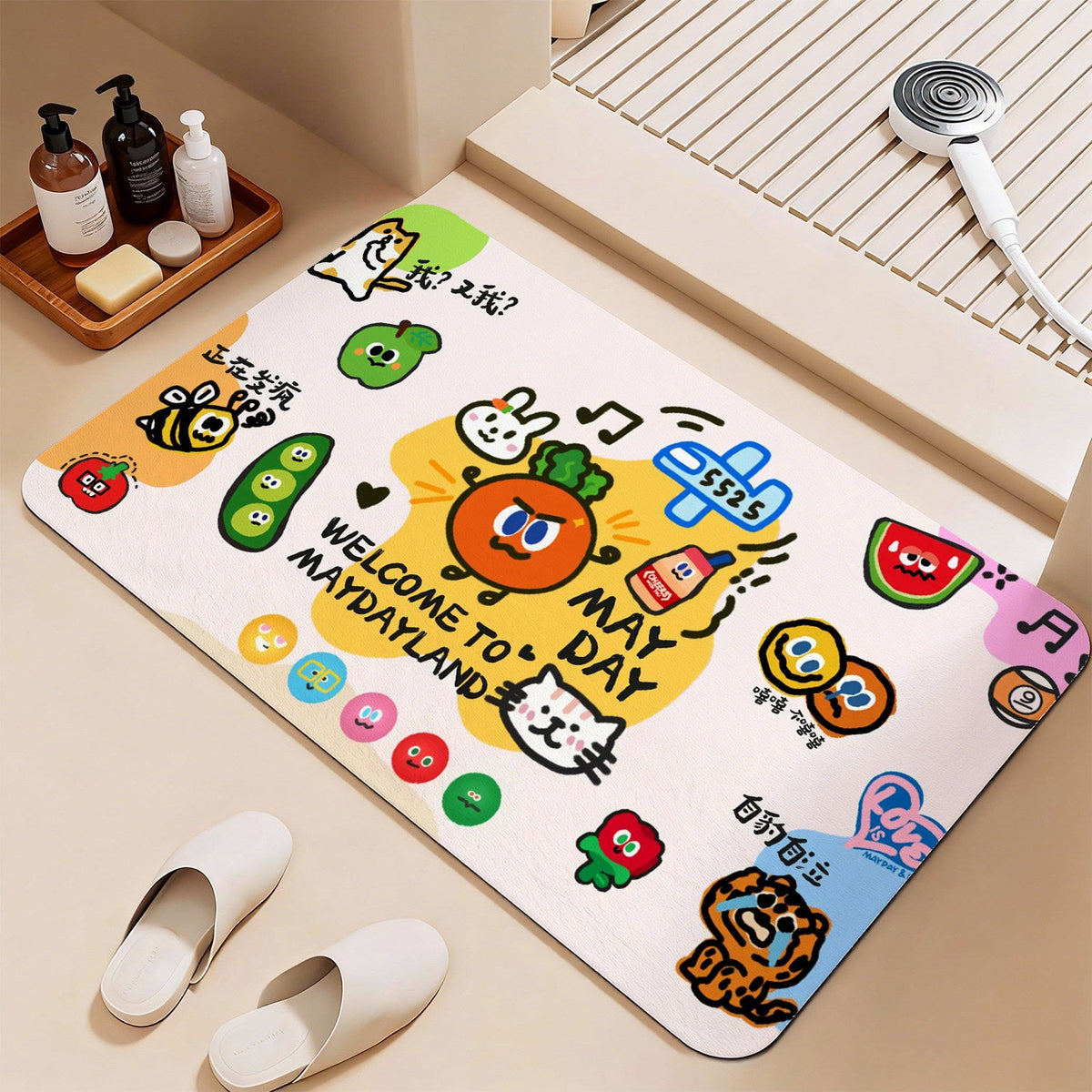 Cartoon-Themed Comfort Bath Mat LoungeYard — product view 5