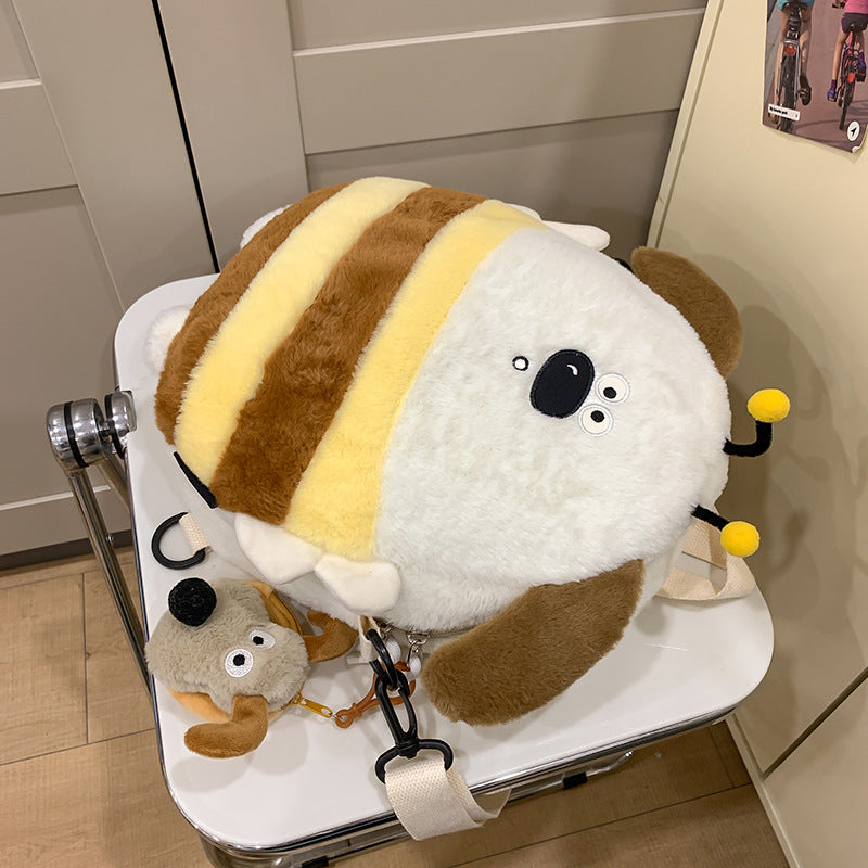 Plush Cartoon Dog-Themed Crossbody Bag — product view 7