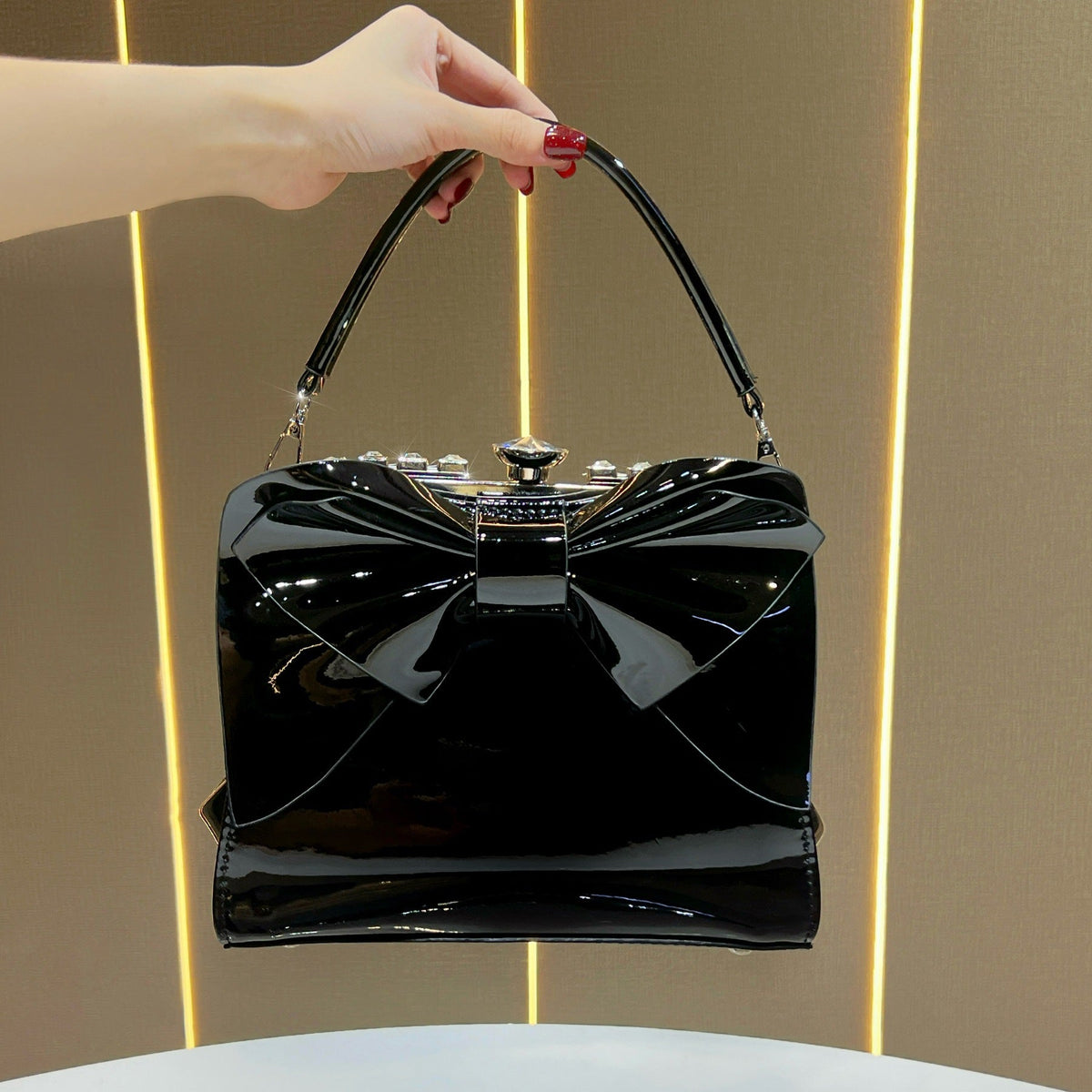 Elegant Bow-Accent Handbag — product view 1