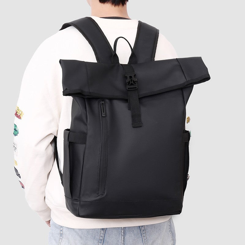 Multifunctional Backpack with Rolltop Design LoungeYard — product view 1