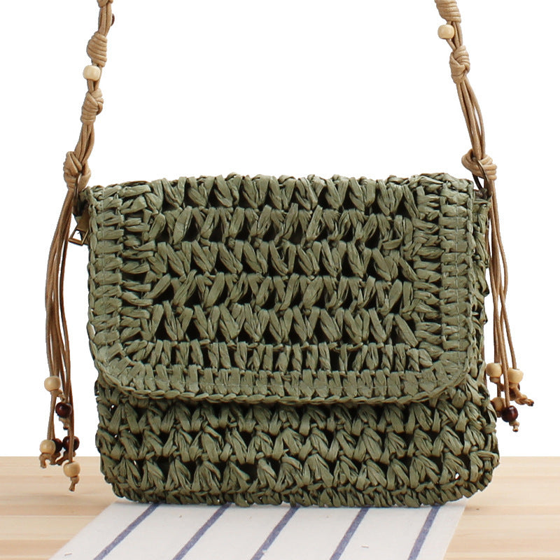 Handbag made of high-quality woven natural material LoungeYard — product view 7