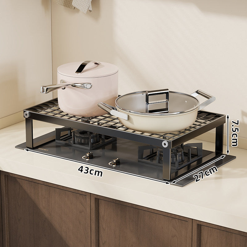 Elevated Gas-Range Protective Countertop Organizer Shelf — product view 3
