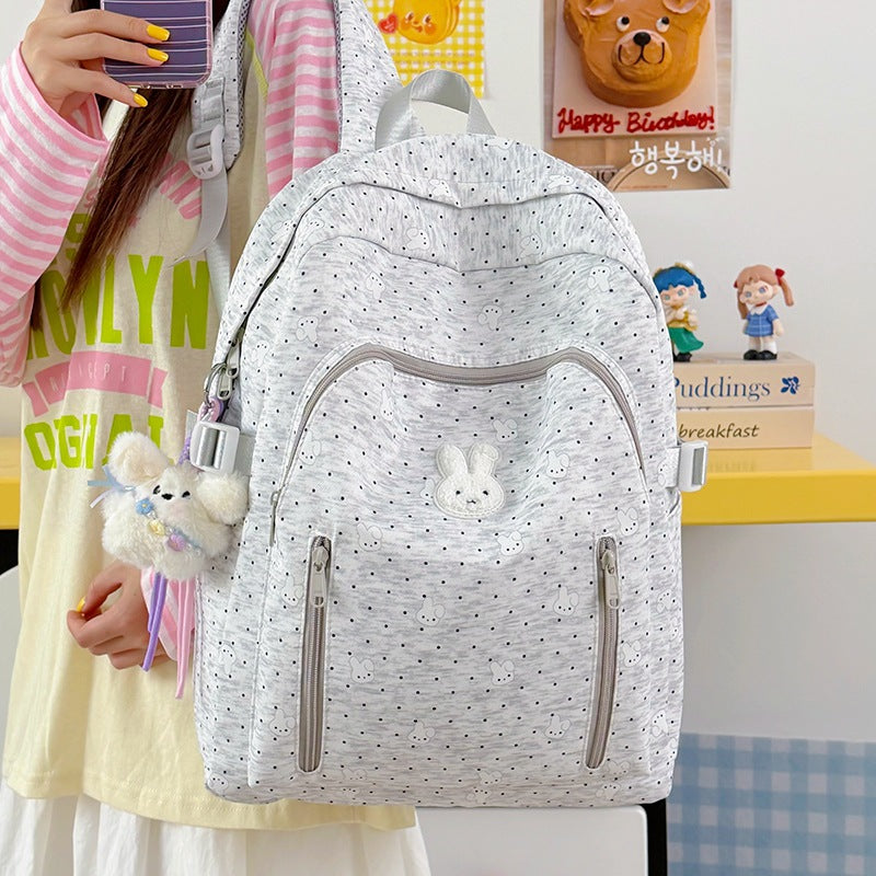 Cute Bunny-Themed School Backpack LoungeYard — product view 1