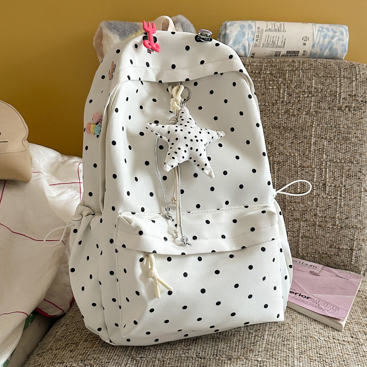 Polka Dot Lightweight Backpack LoungeYard — product view 6