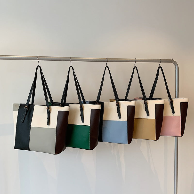 Stylish Color Block Tote Bag LoungeYard — product view 4