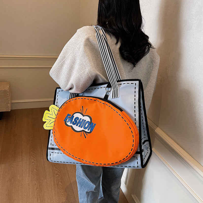 Creative Graphic Print Tote Bag — product view 1
