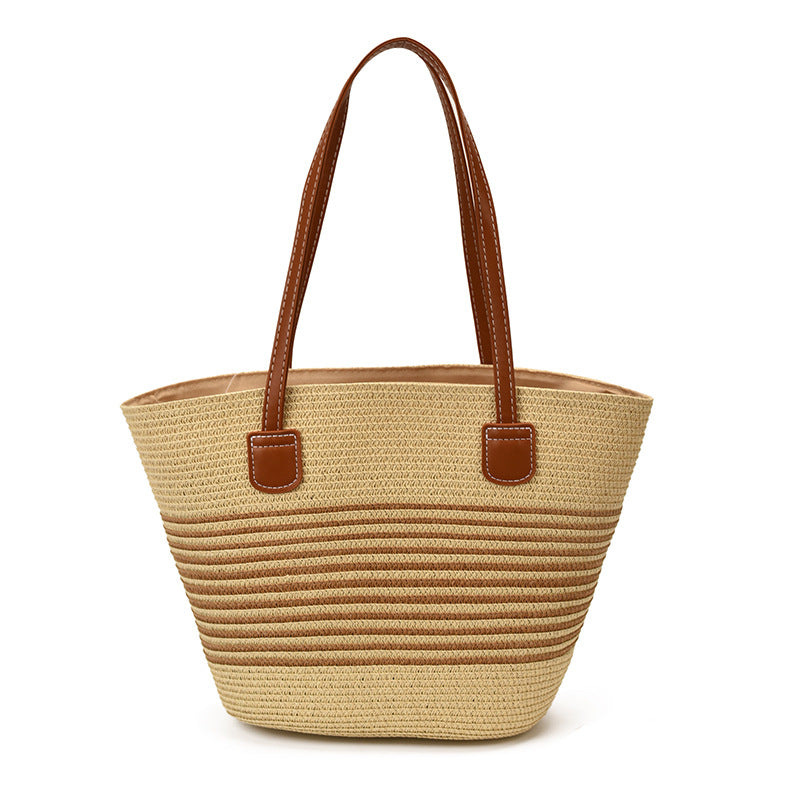 Woven Straw Beach Tote Bag — product view 7