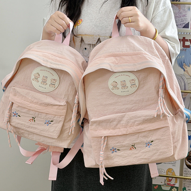 Embroidered Casual Backpack LoungeYard — product view 2