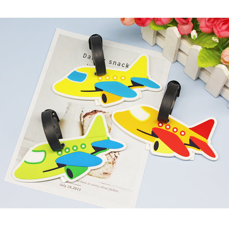 Unisex Luggage Tag in Creative Airplane Design LoungeYard — product view 1