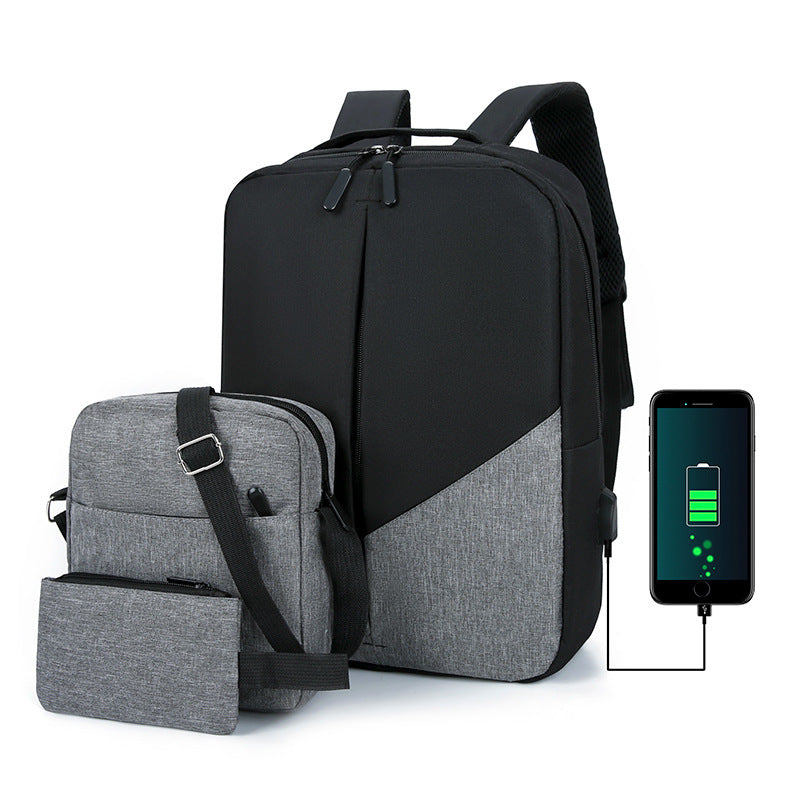 Versatile Multi-Pocket Laptop Backpack Set LoungeYard — product view 1