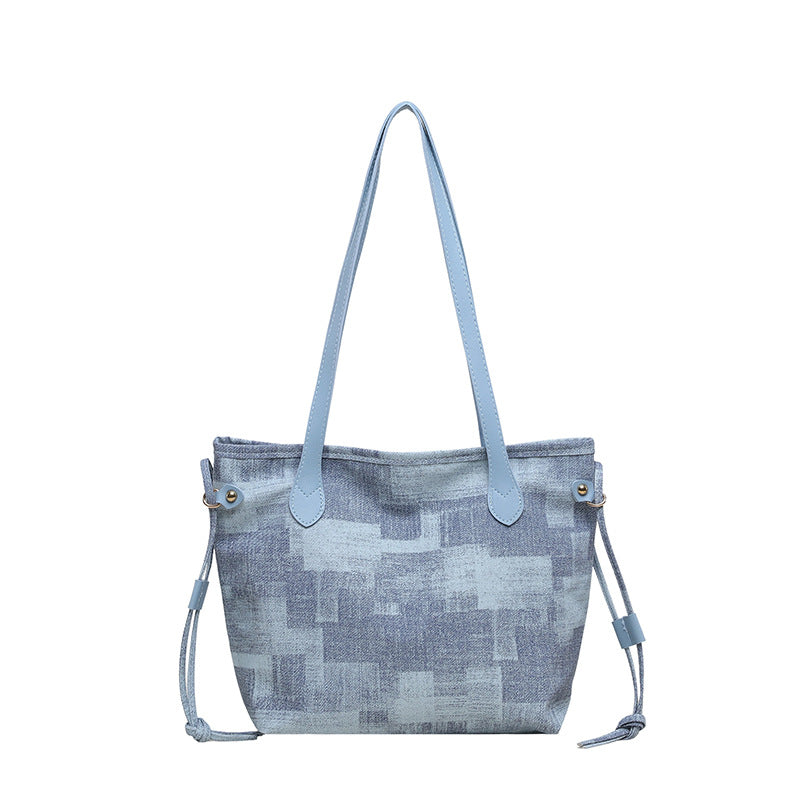 WoTextured Canvas Tote Bag LoungeYard — product view 5