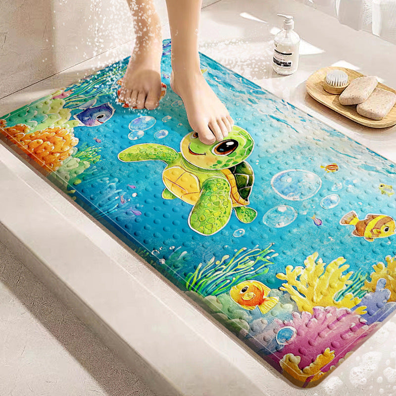 Playful Sea Turtle Bath Mat — product view 1