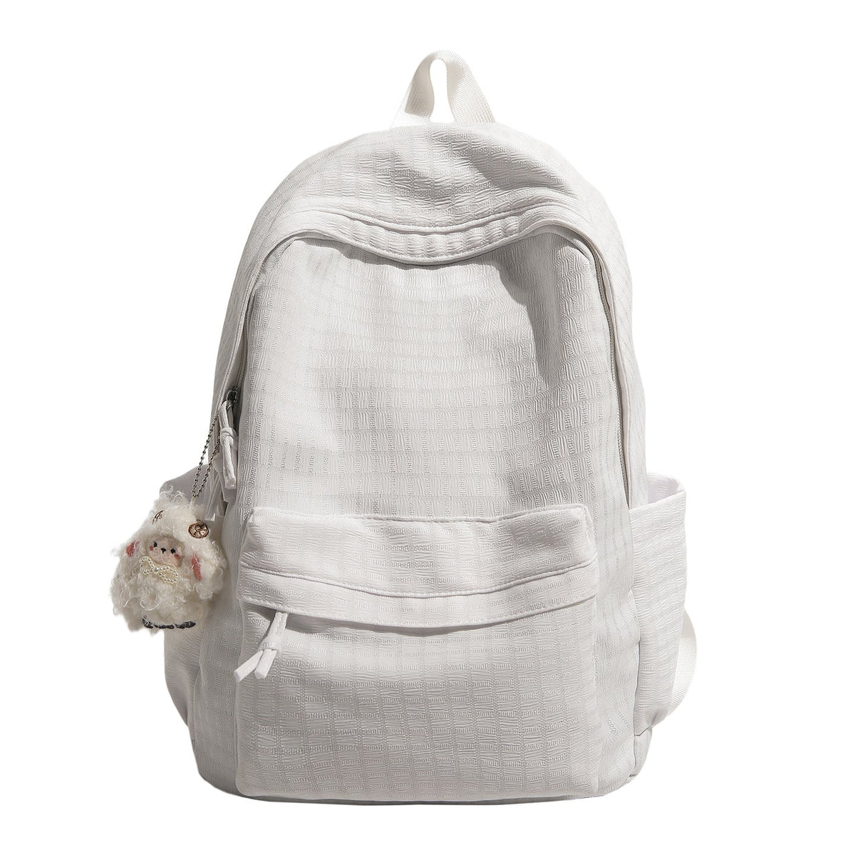 Checkered Patterned Multi-Pocket Backpack LoungeYard — product view 5