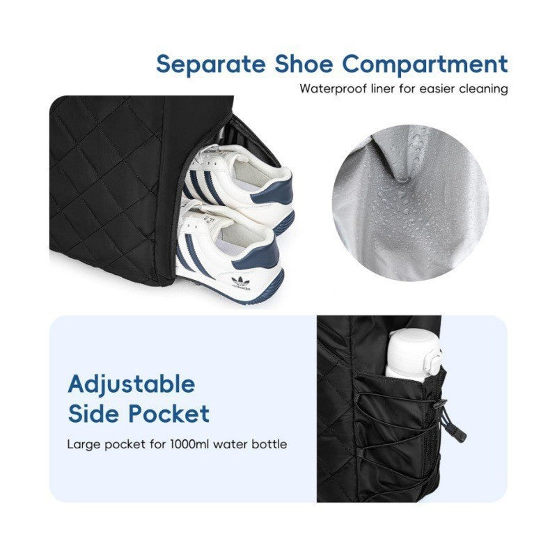 Quilted Tennis Tote Bag LoungeYard — product view 4