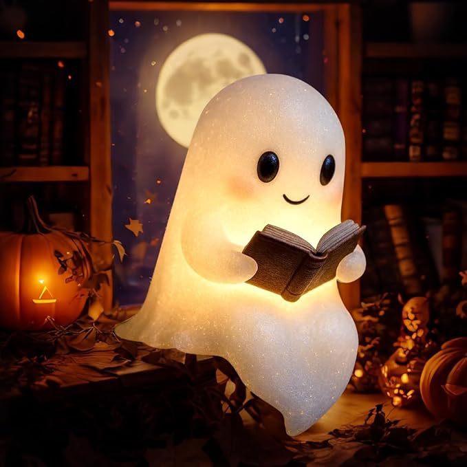 Whimsical Ghost and Bat Decorative Figurine Bowlift — product view 7