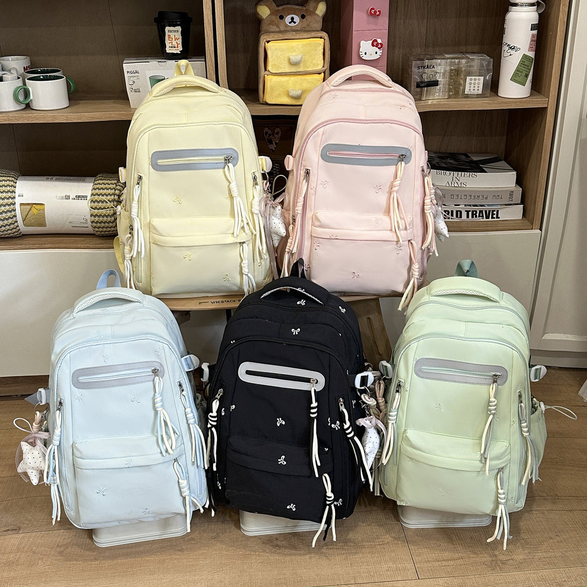 Decorative Floral Embroidered Backpack LoungeYard — product view 4
