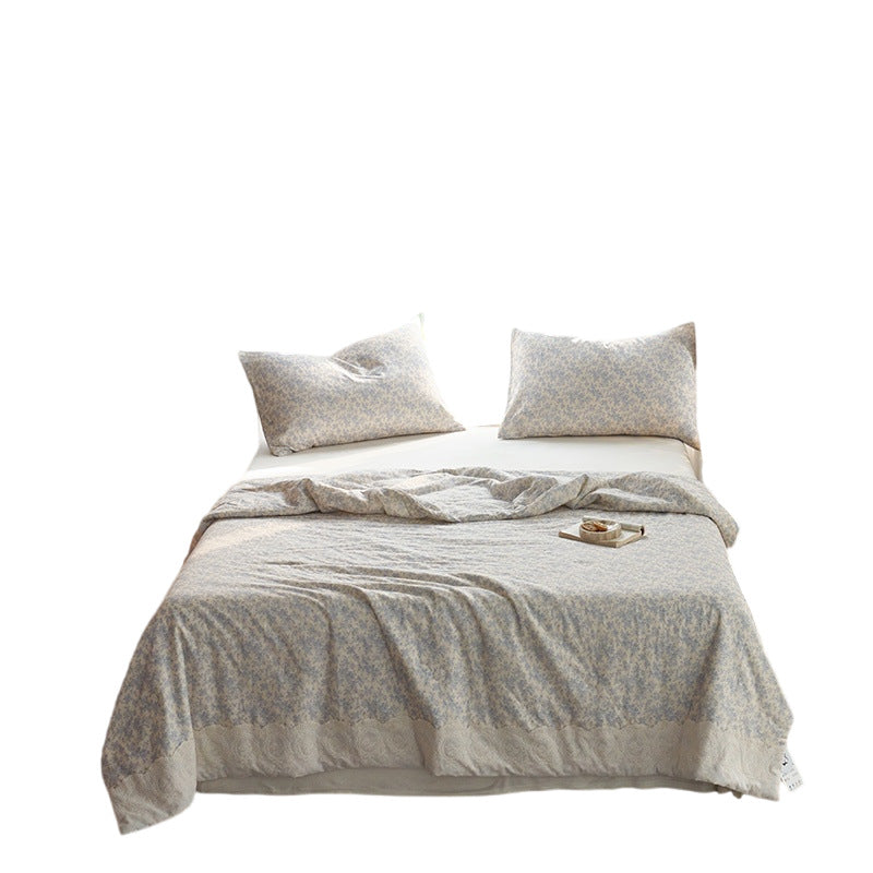 Ladies elegant bedspread with delicate floral pattern LoungeYard — product view 2