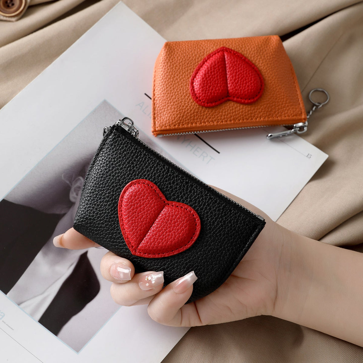 Heart Embellished Coin Purse — product view 5