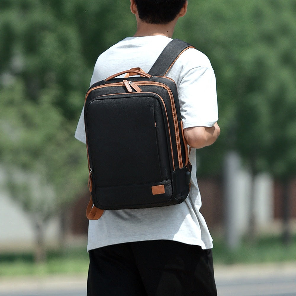 More elegant and functional backpack with laptop compartment LoungeYard — product view 2