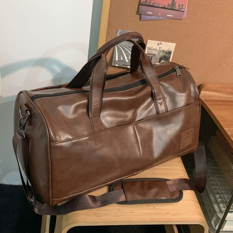 Premium Leather Travel Duffle LoungeYard — product view 1