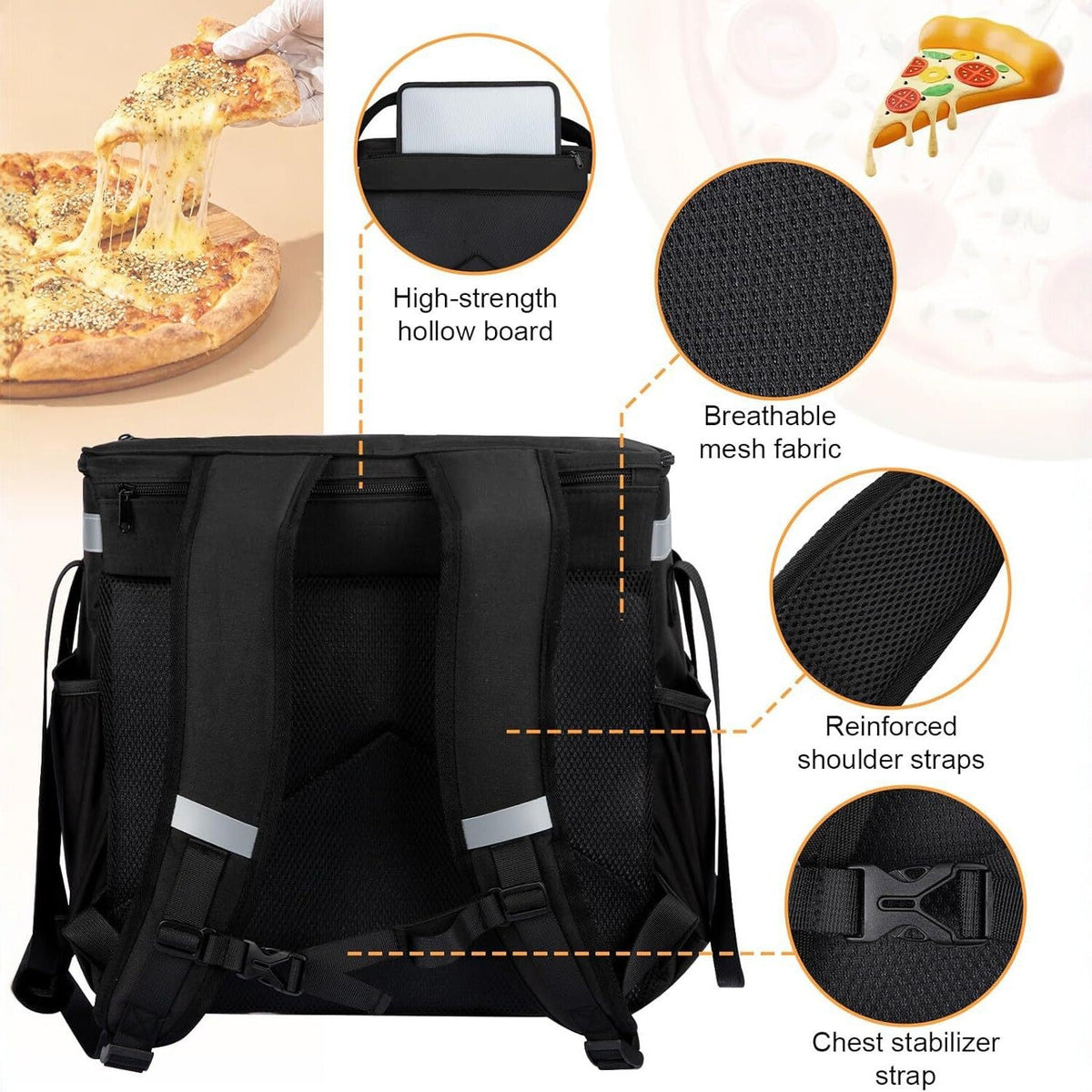 Ladies Insulated Multi-Purpose Delivery Bag with Practical Outer Pockets LoungeYard — product view 2