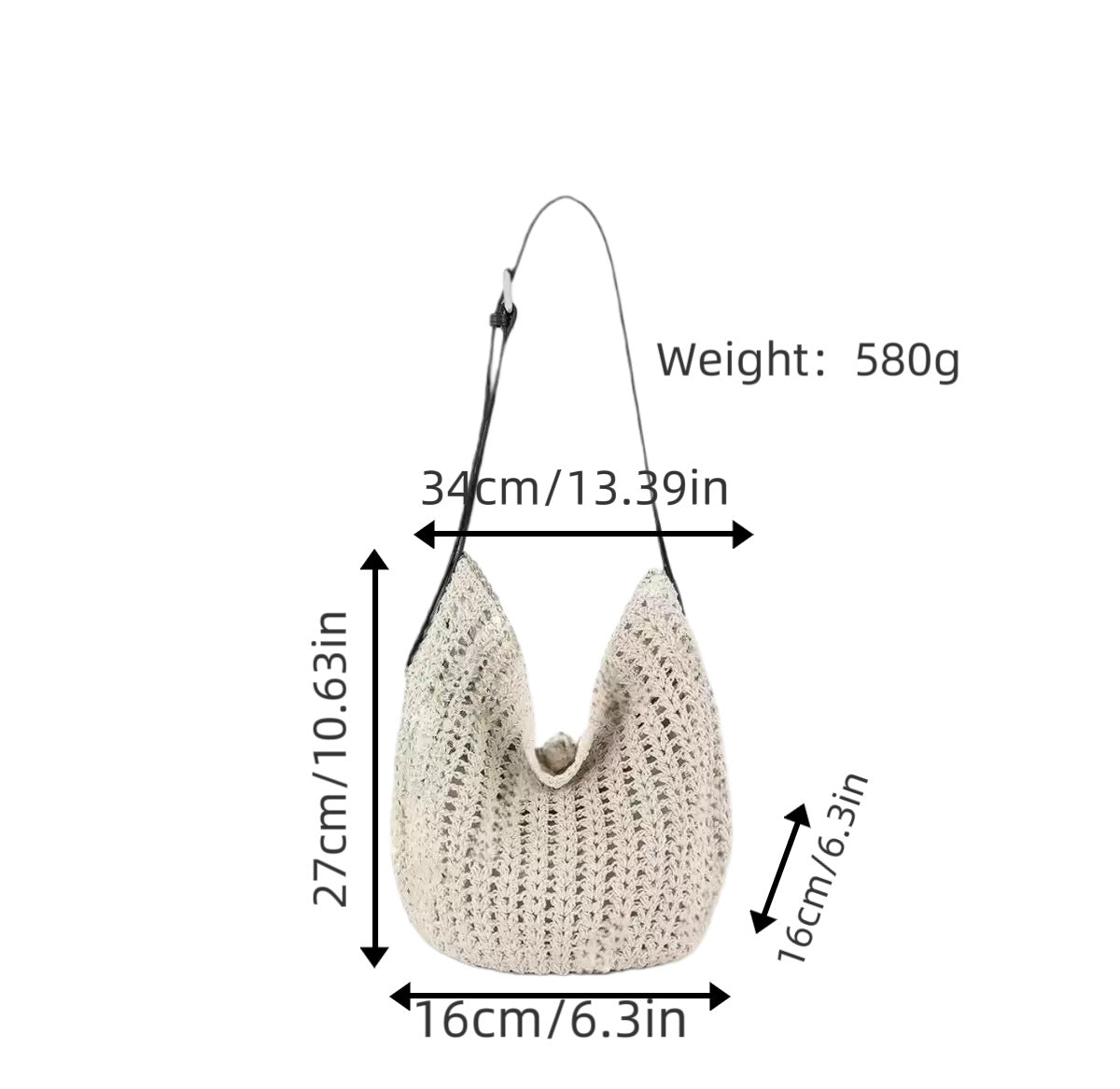 Hand-knotted shoulder bag LoungeYard — product view 7
