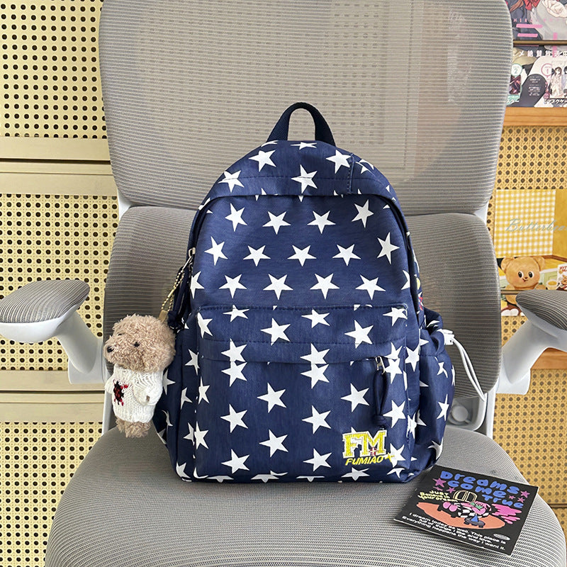 Fun Star-Patterned Casual Backpack LoungeYard — product view 6