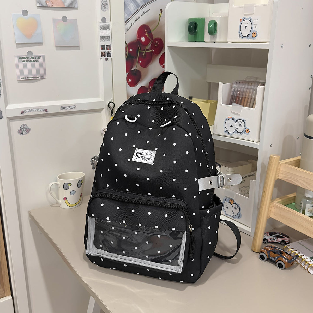 Polka Dot Design Backpack LoungeYard — product view 7