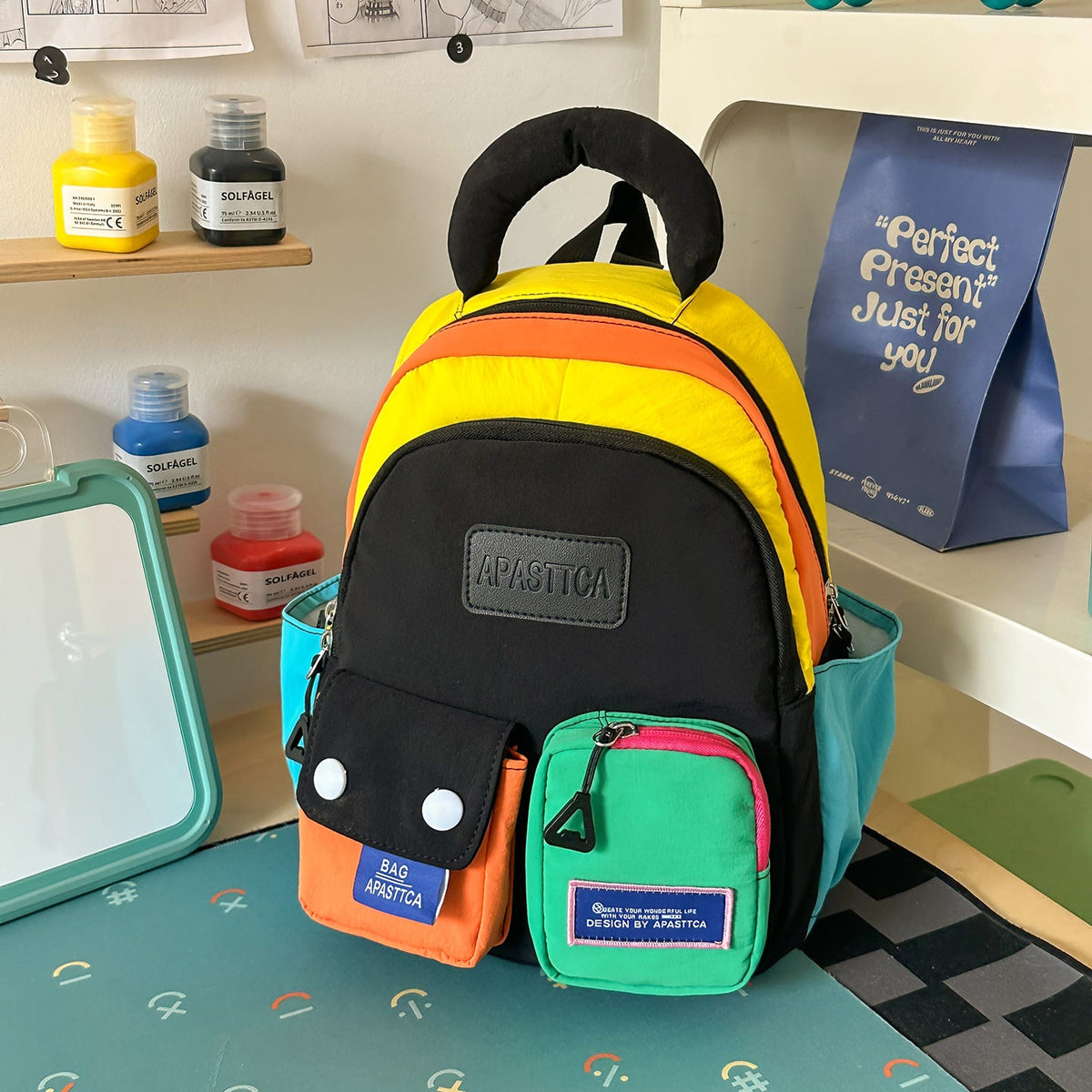 Colorful Multi-Compartment Casual Backpack LoungeYard — product view 6