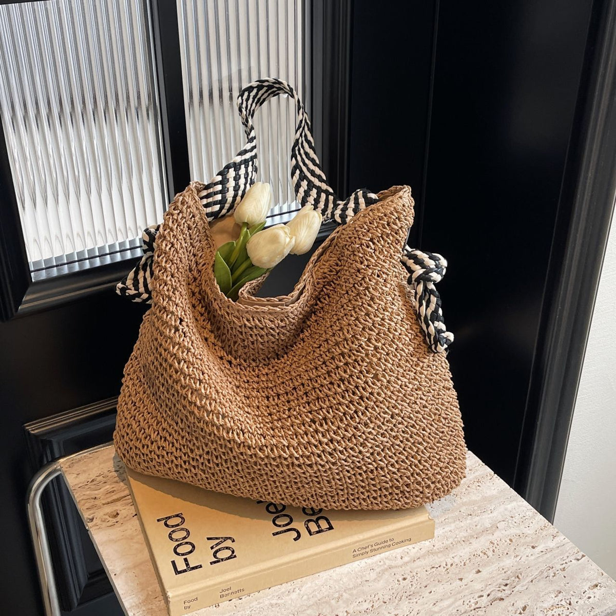 Large Handwoven Basket Shopper LoungeYard — product view 6
