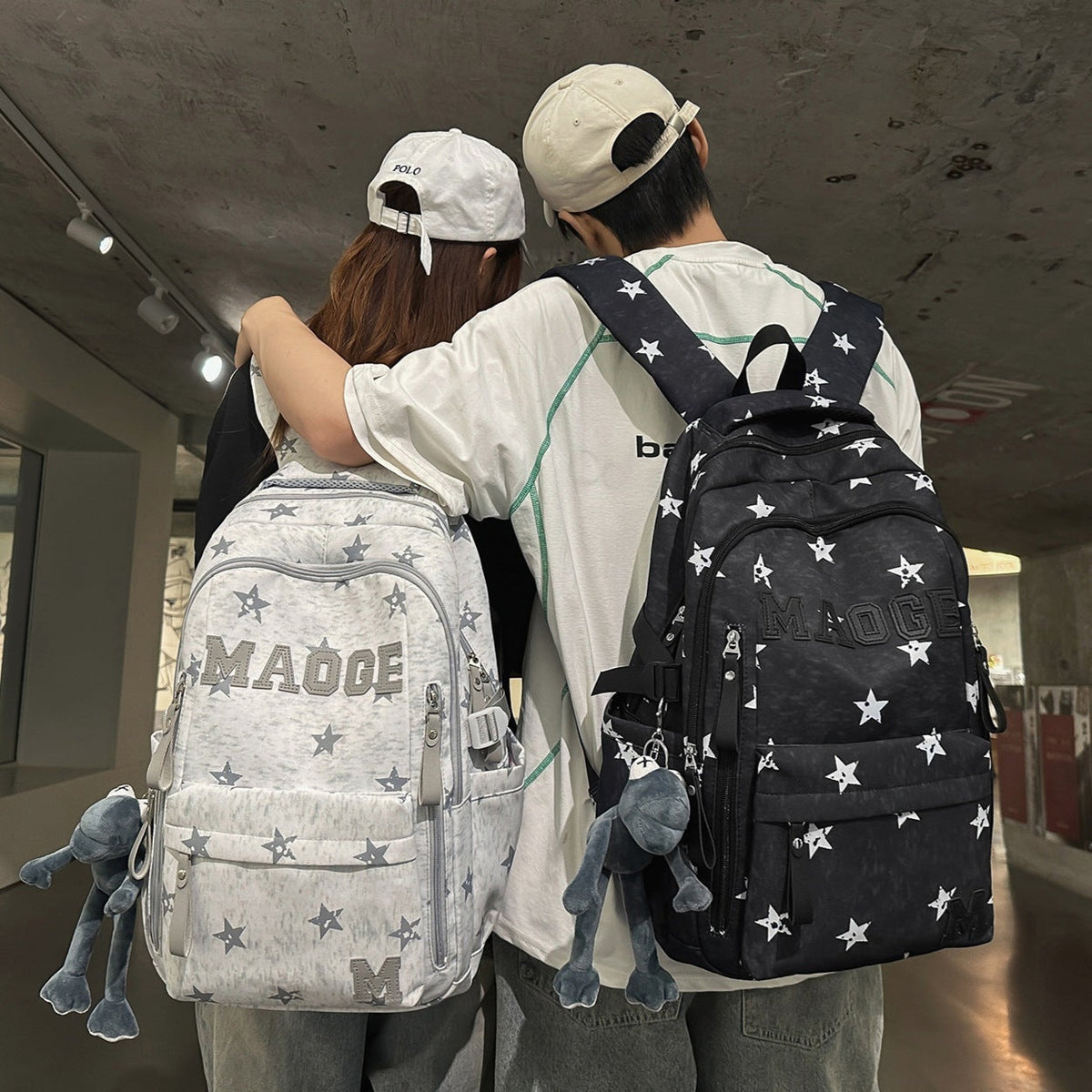 Fun Star-Print Backpack LoungeYard — product view 1
