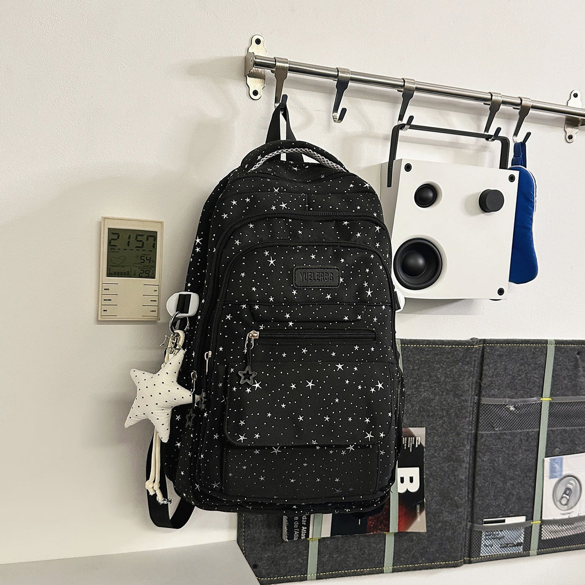 Star-Patterned Backpack with Multiple Compartments LoungeYard — product view 7