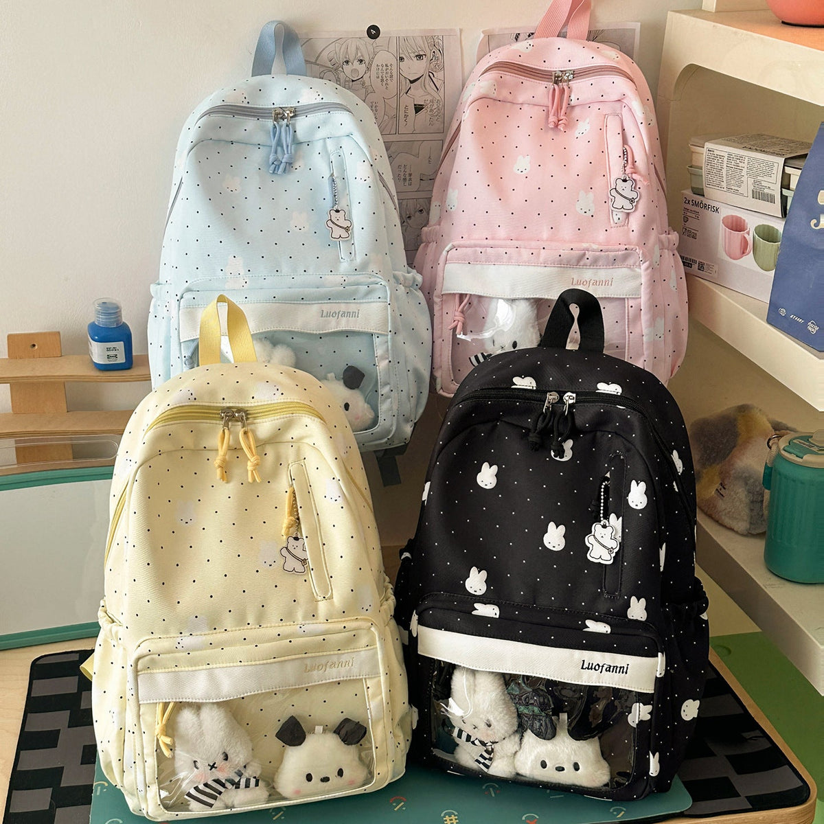 Cute Illustrated Graphic Backpack LoungeYard — product view 4