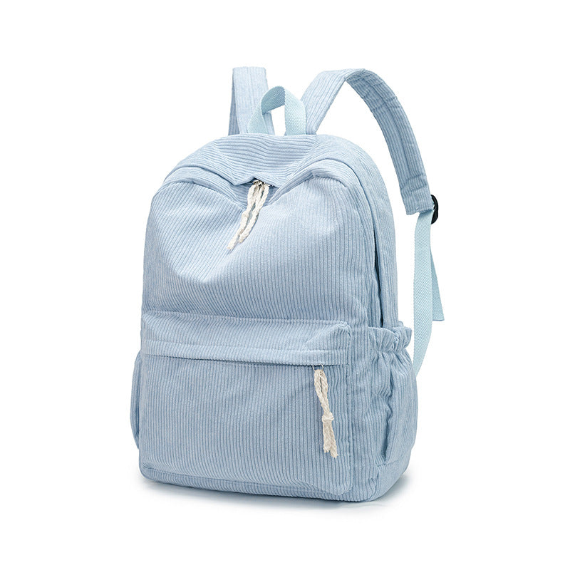 Corduroy Fabric Backpack LoungeYard — product view 3