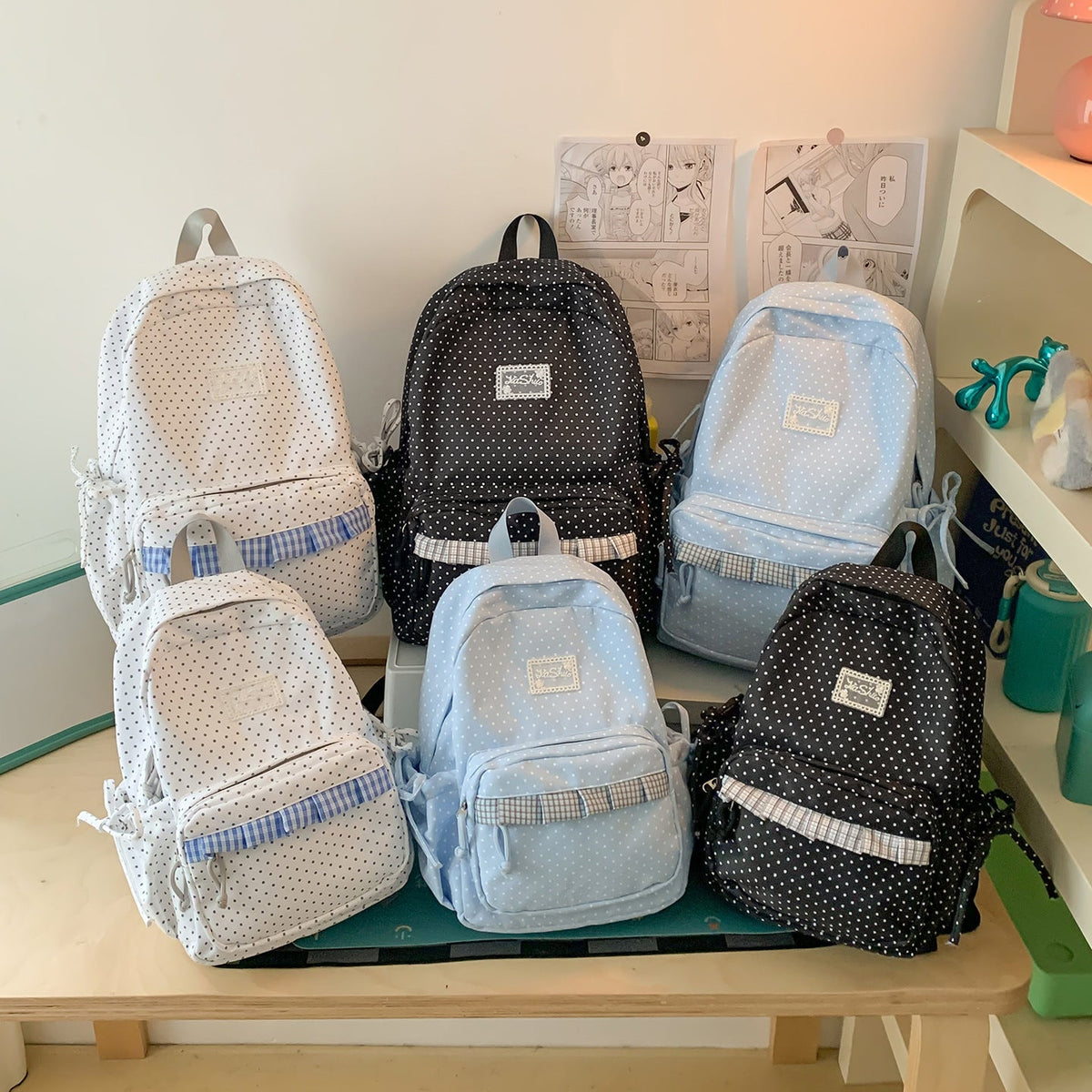 Fun-Dotted Lightweight Backpack LoungeYard — product view 4