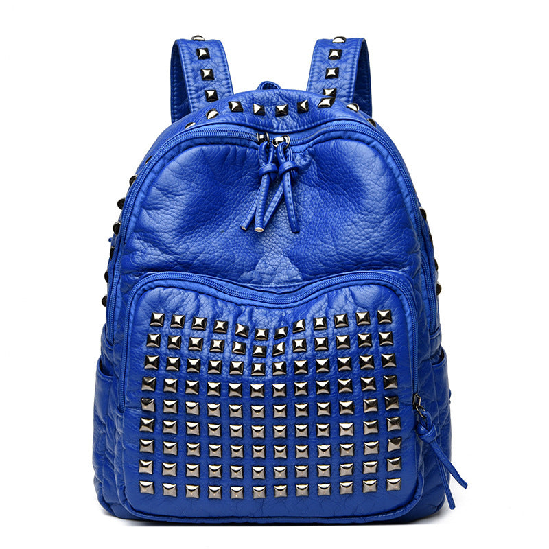 Stylish Studded Leather Backpack — product view 4