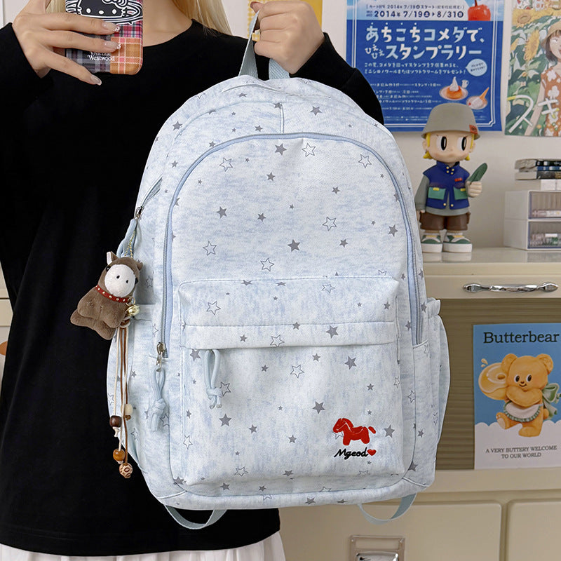 Star-Embellished Travel Backpack LoungeYard — product view 1