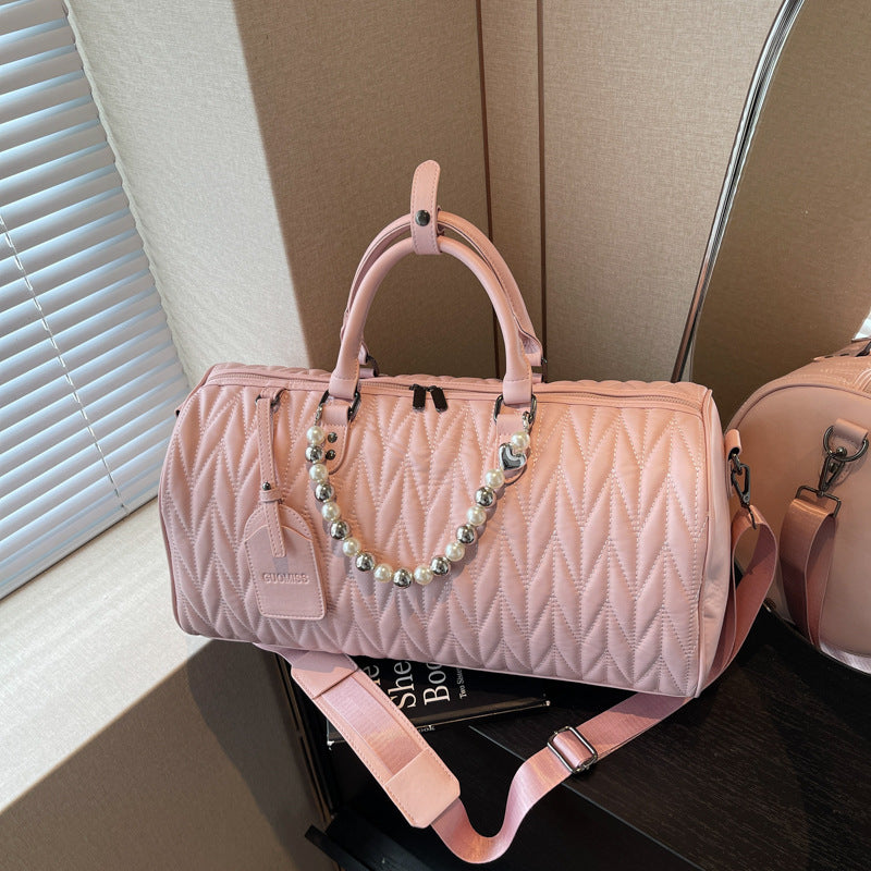 Noble travel bag in modern diamond design LoungeYard — product view 1