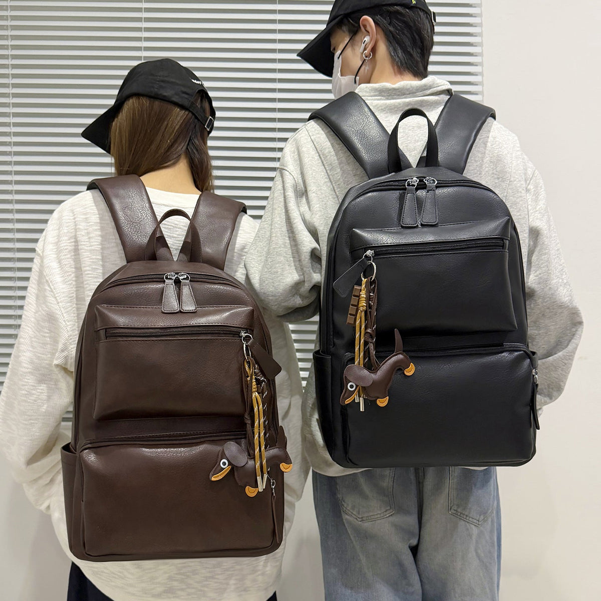 Modern Leather Backpack LoungeYard — product view 1