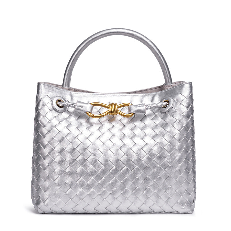 Elegant Braided Leather Tote LoungeYard — product view 5