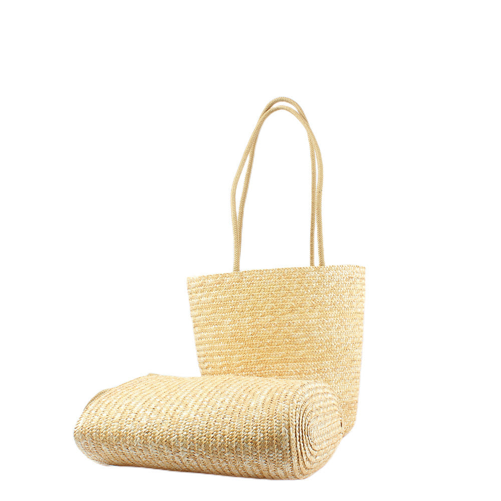 Spacious basket bag with pocket LoungeYard — product view 5