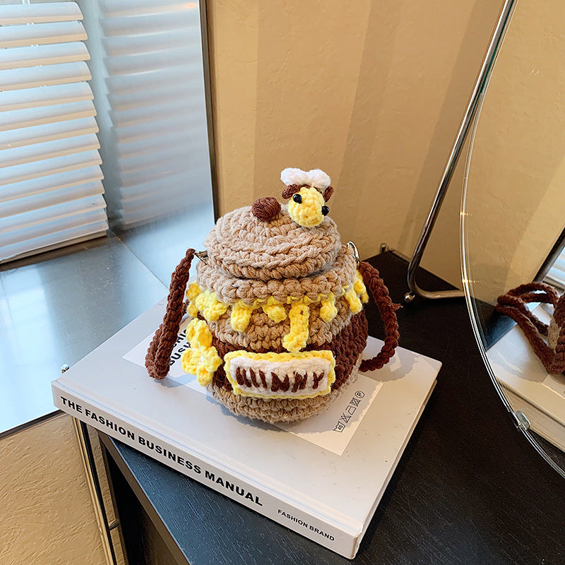 Fun Crochet Honey Jar Mini Bag — product view 4