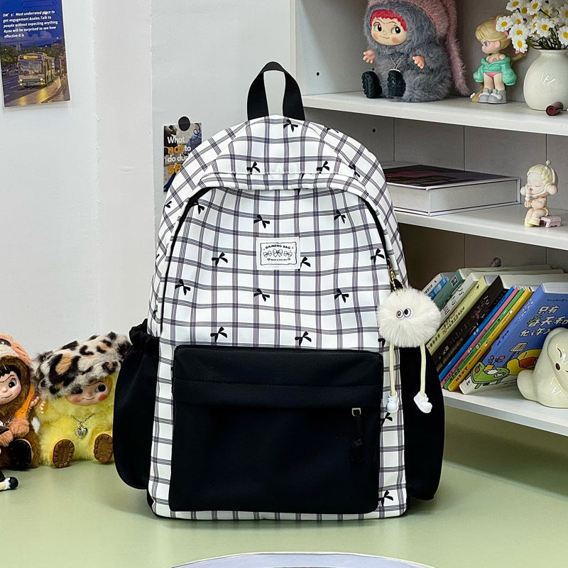 Stylish Checked Backpack — product view 3