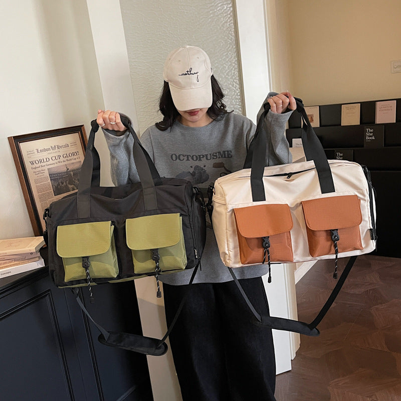 Multifunctional tote bag with comfortable shoulder padding and numerous outer pockets LoungeYard — product view 3