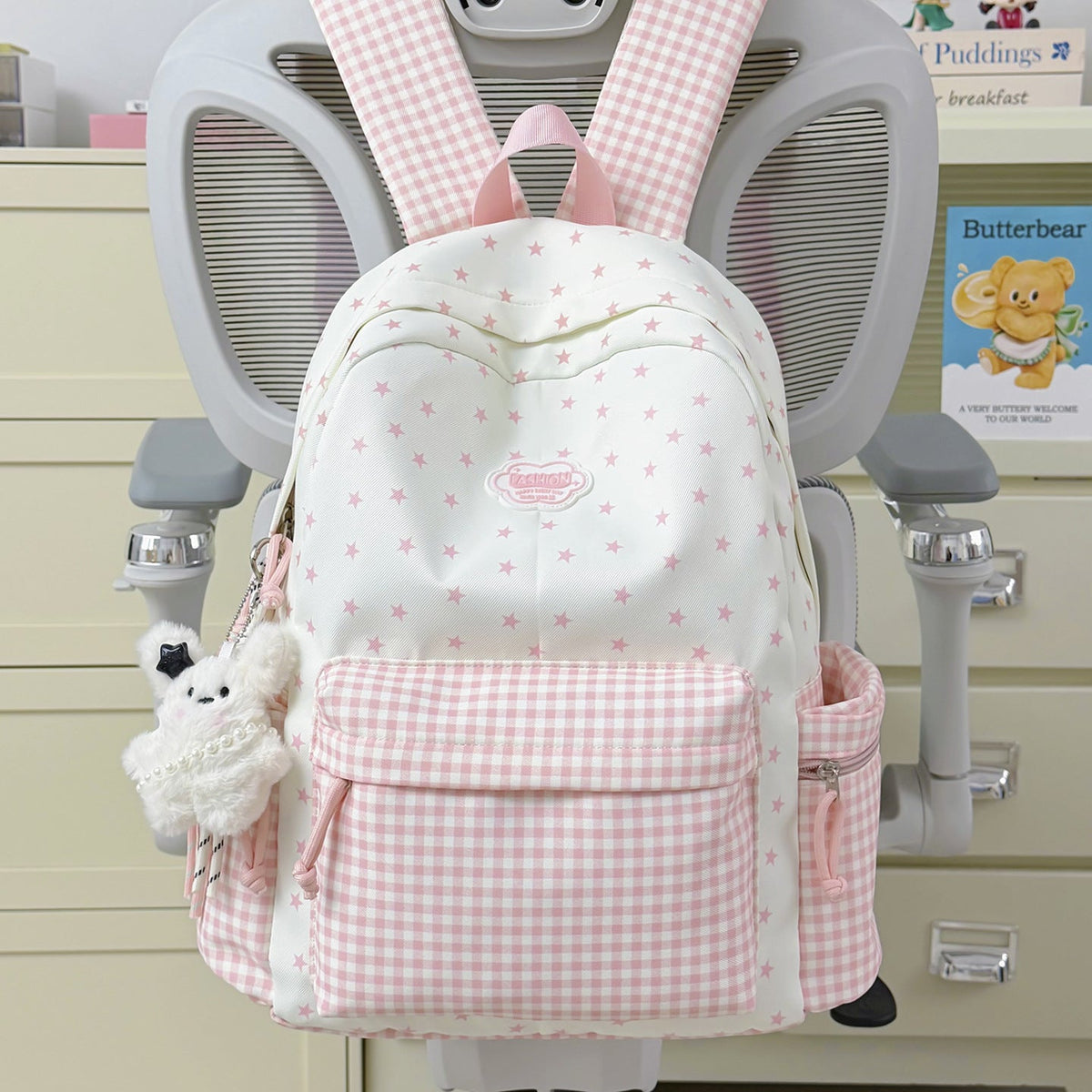 Fun Sparkly Star-Embellished School Backpack LoungeYard — product view 6