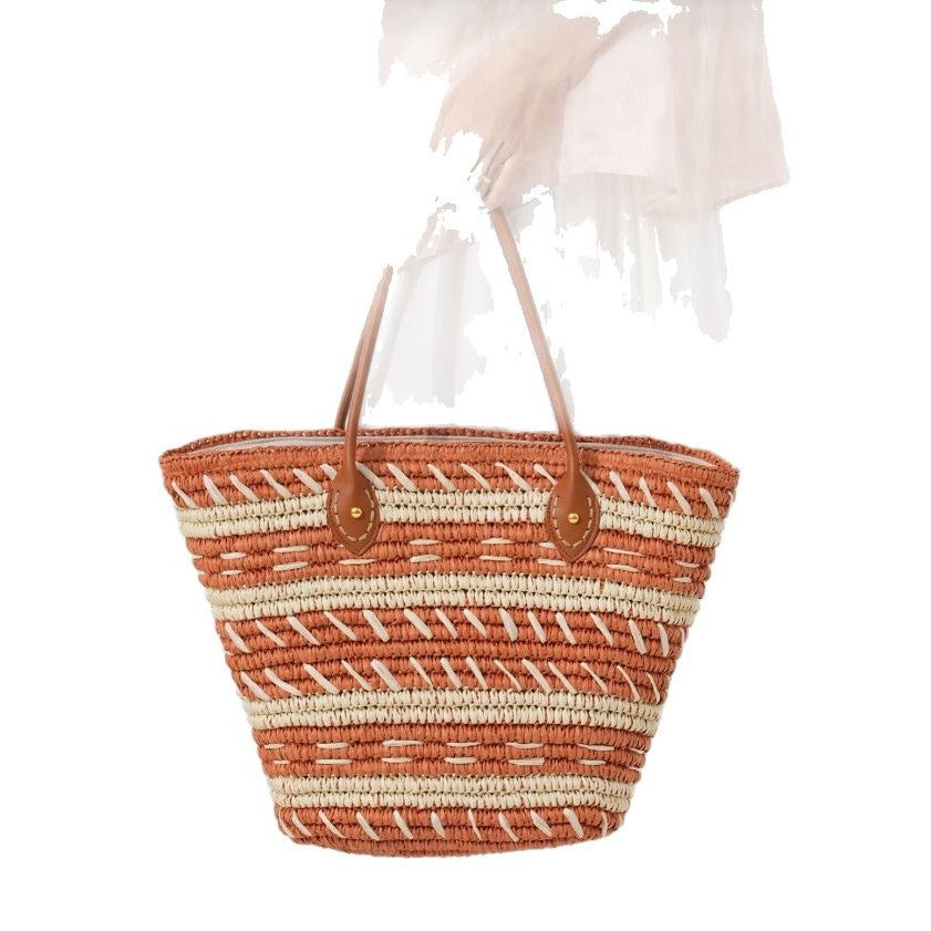 Beach bag made of braided natural material LoungeYard — product view 5