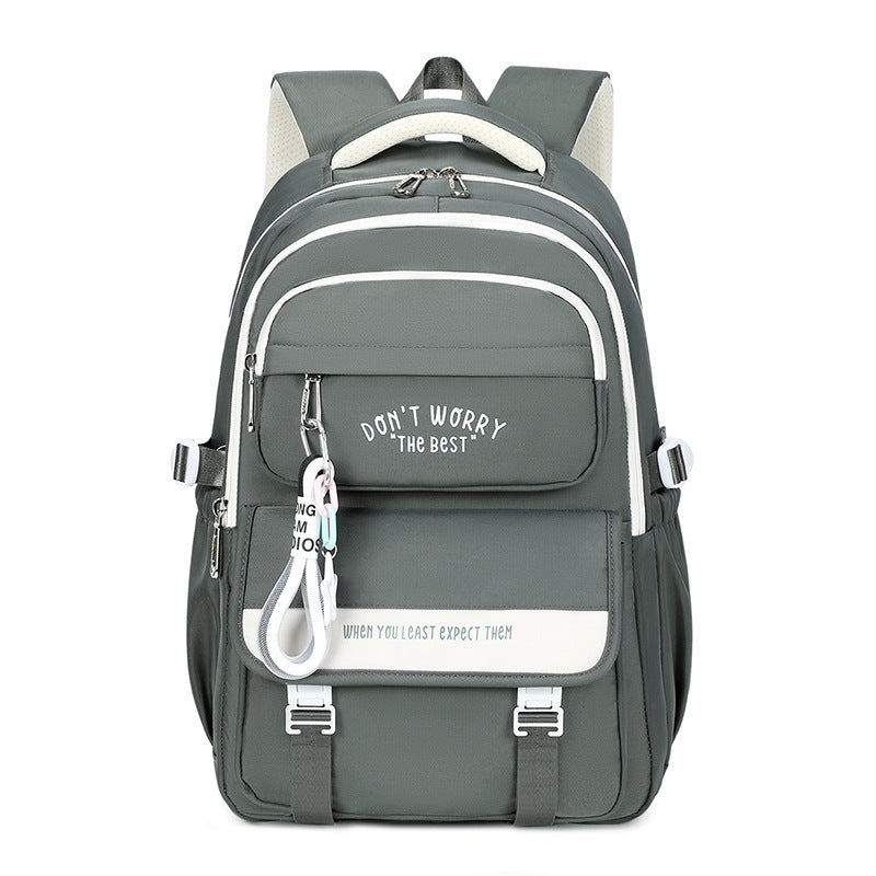 School-friendly backpack with ergonomic design and versatile compartments LoungeYard — product view 4