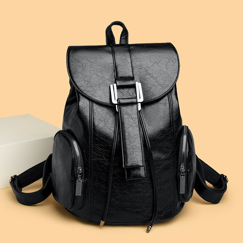 Retro Chic Vegan Leather Backpack LoungeYard — product view 1