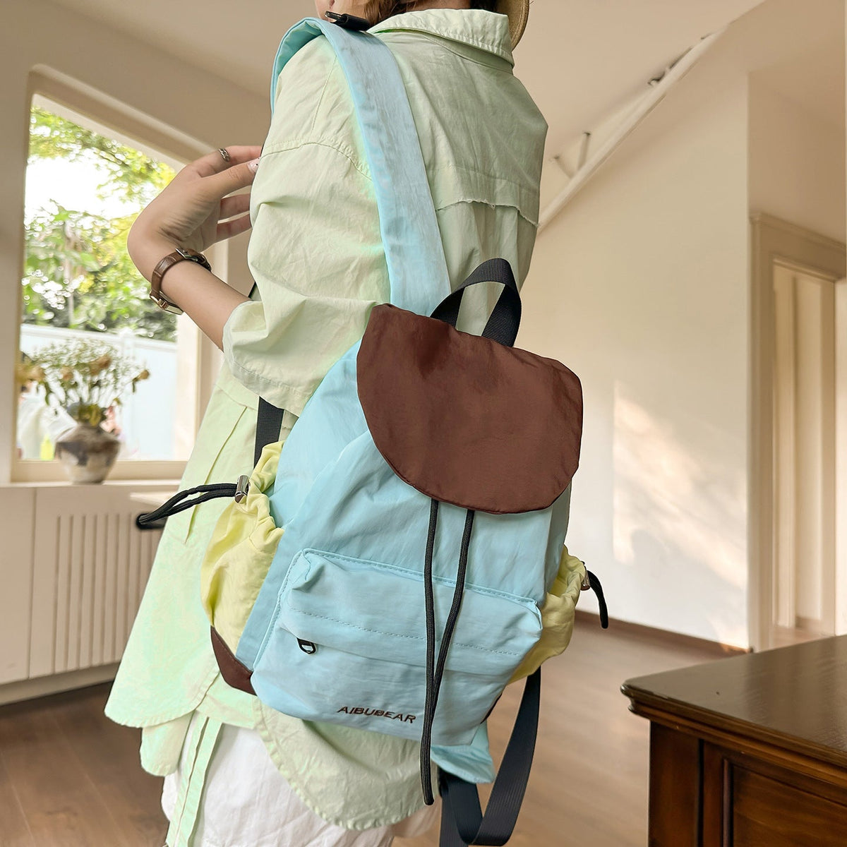 Multi-Pocket Stylish Backpack with Adjustable Straps LoungeYard — product view 3